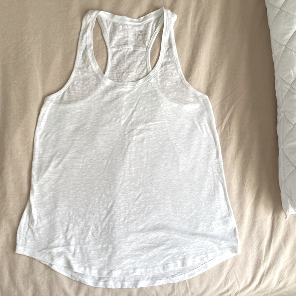 Athleta, White, Racerback Tank, Size M